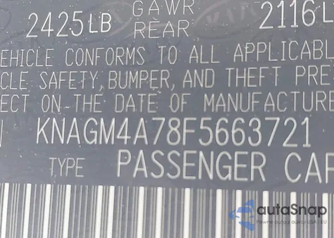 2015 Kia Optima Lx z USA, uszkodzony, nr VIN KNAGM4A78F5663721